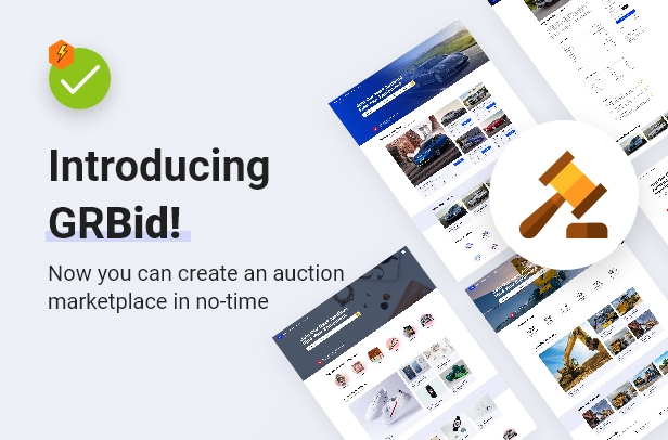 GRBid – Multi-Vendor Auctions Theme